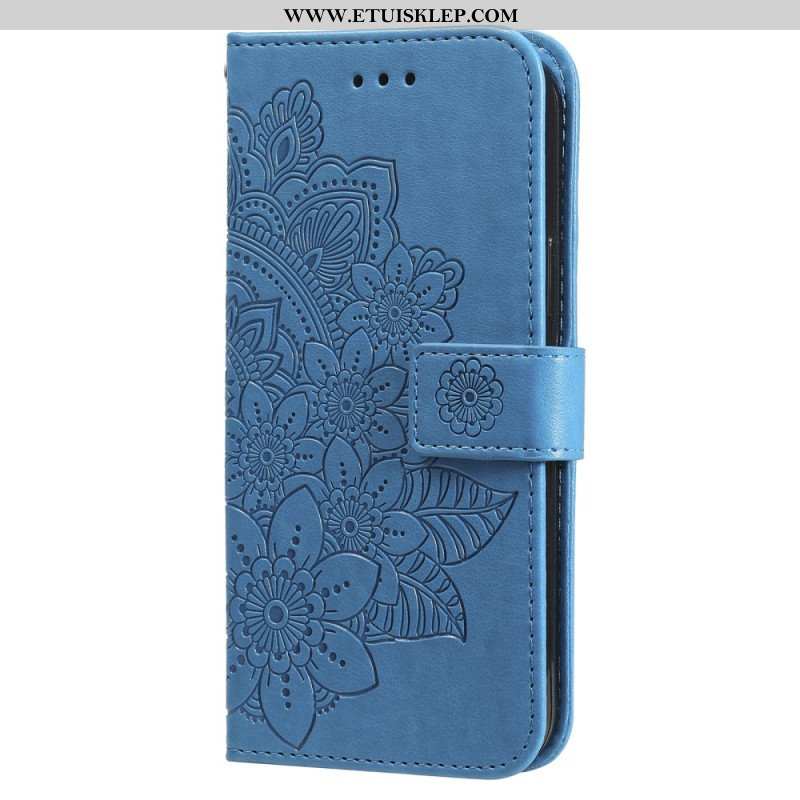 Etui Folio do Xiaomi Redmi Note 12 Pro Plus z Łańcuch Mandala Kwiatowa Na Pasku